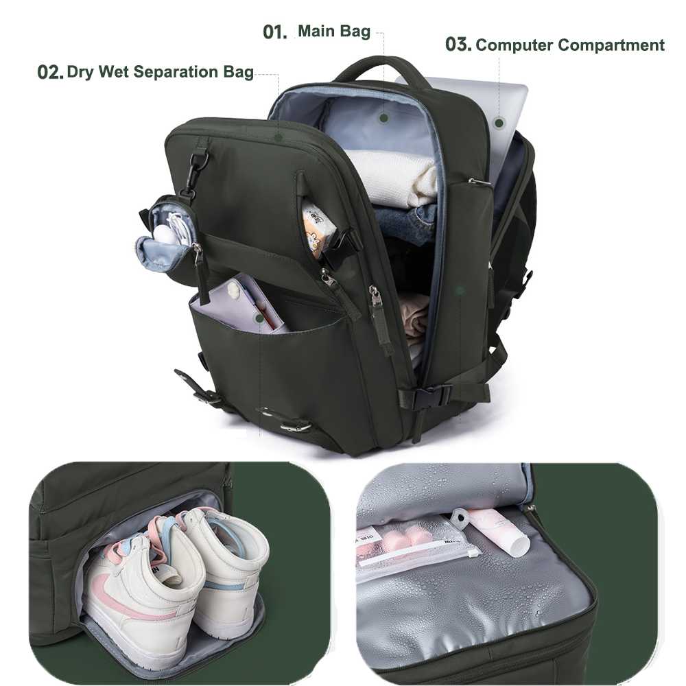 Geestock Women Carry On Backpack Travel Backpack Plane 40x30x20 Girls' School Backpack Youth Students Schoolbags Laptop Bag
