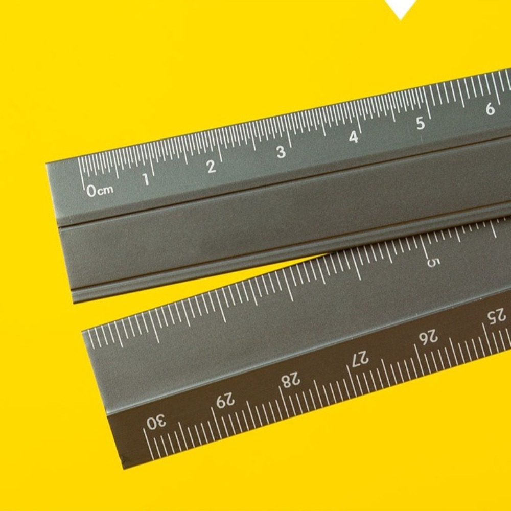 Regla plegable de estilo Simple, regla de papelería de Metal creativa de 15cm y 30cm, herramienta de medición de dibujo para estudiantes plegable de aleación de aluminio