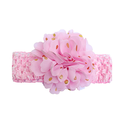 Pailletten Grote Bloemen Elasticiteit Brede Baby Hoofdband 12 Kleuren Haar Accessoires Kinderen Stamping Chiffon Haarband: H
