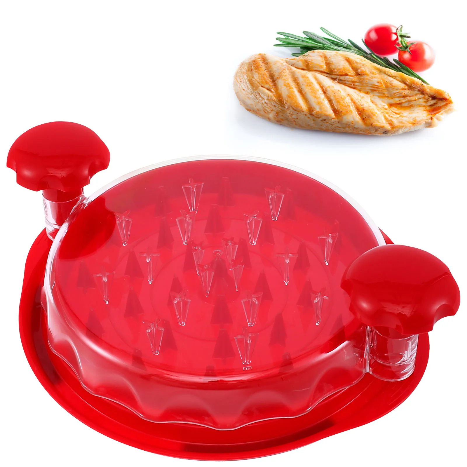 Een vleeshakker is beter dan een vleesversnipperaar met berenklauwen, bpa-vrij, antislip, vaatwasbestendig, keukengereedschap voor varkensvlees en rundvlees.: Rood