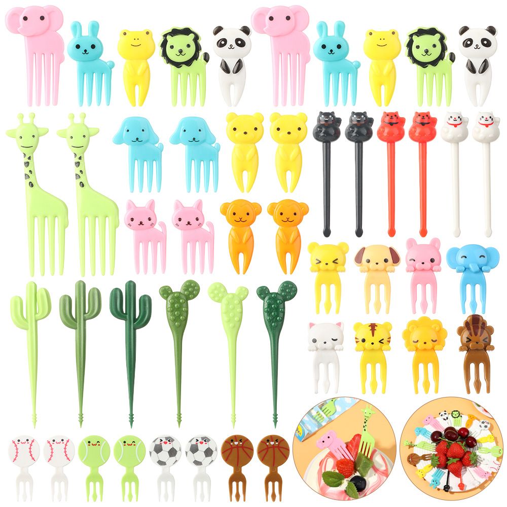 Cartoon Snack Cake Dessert Food Decoration Party Decoration Mini Animal Farm Fruit Forks Food Picks Toothpicks Hanami