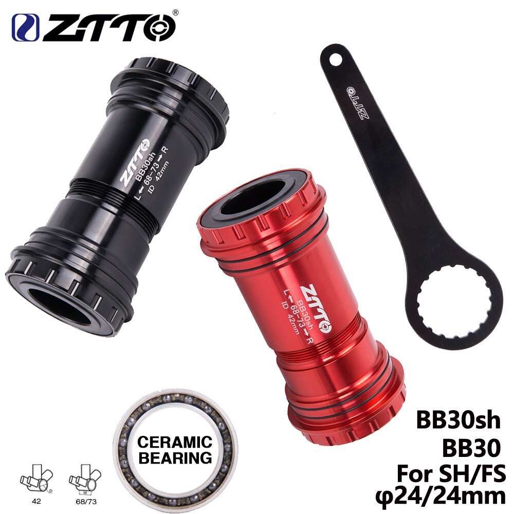Ztto mtb  bb30 24 adapter cykel presspassning vevlager axel keramiskt lager bb för mountainbike cykel 24mm vevsats kedjesats