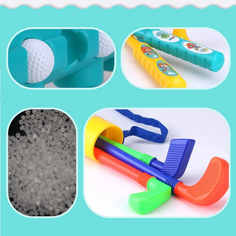 1 Set Mini Plastic Golf Speelgoed Kind Golf Sport Game Professionele Kids Kinderen Thuis Outdoor Indoor Kleine Golf Club Party training