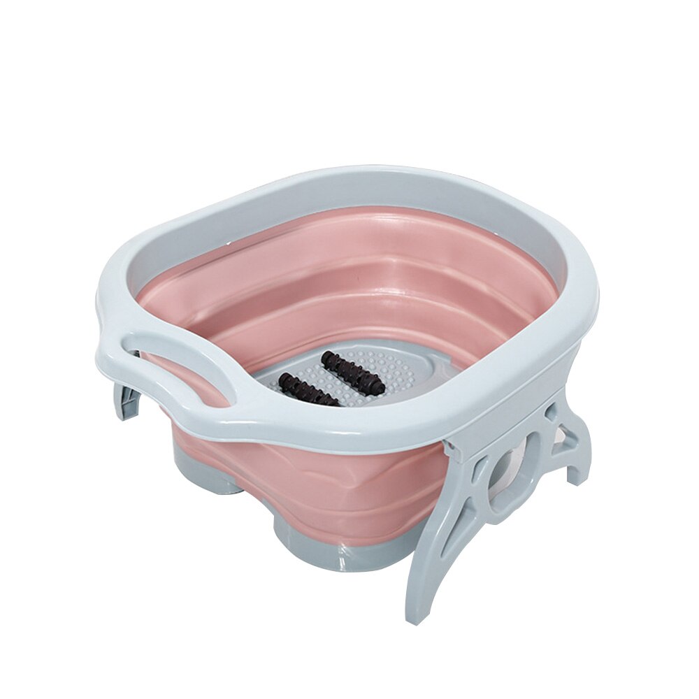 Portable Foot Basin Collapsible Foot Washing Basin Foot Spa Bucket Pedicure Bath Soaking Tub Travel Foldable Wash Basin D: Default Title