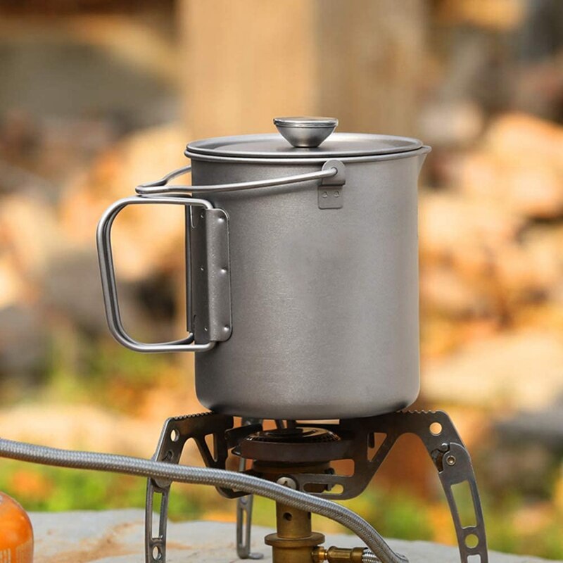 Titanium Cup 750Ml Camping Coffee Mug French Press Pot Camp Cooking Pot For Outdoor Camping Hiking Picnic Travel