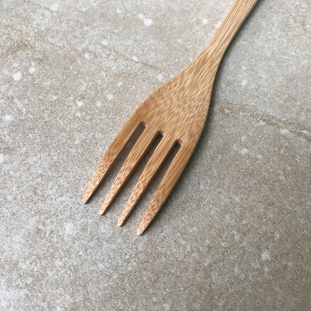 16Cm Lange 50 Stks/partij Bamboe Lepel Vork Cutter Eco Vriendelijke Servies Servies Keuken Gereedschap Voor Dagelijks Gebruik Bruiloft Gunst lepels