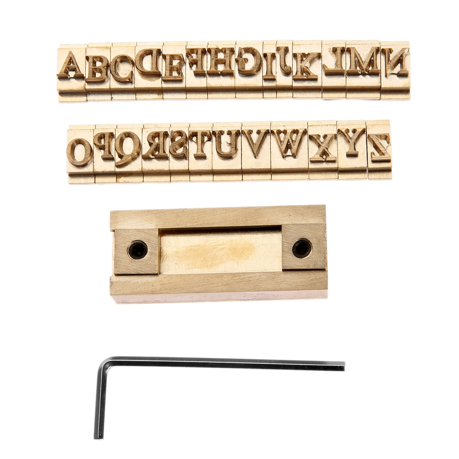26 stücke Hauptstadt Buchstaben Gold Durcheinander mal römisch Stempel Formen A-Z Verlangen Handwerk Eisen Presse Stanzen + 5cm T-Slot Leuchte Halfter