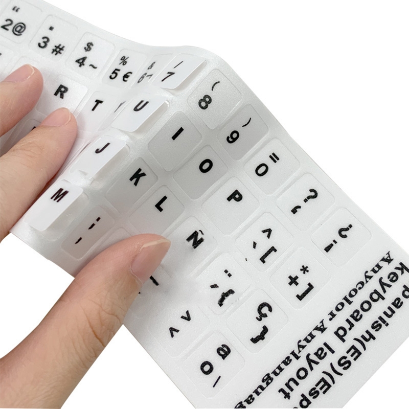 Computer Keyboard Sticker Spanish Language Keypad Decals Keyboard Cover PVC Protective Film for PC Laptops