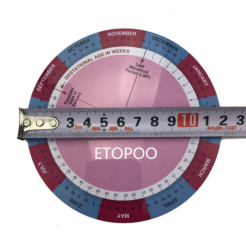 1 stk pvc svangerskaps kalkulator hjul graviditet goniometer forventet fødselsdato kalkulator