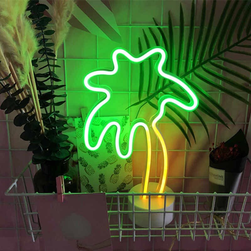 Neonljus färgglad regnbåge anpassad nattlampa för rummet hem fest bröllop dekoration jul neon lampa ins stil belysning: Stil 1