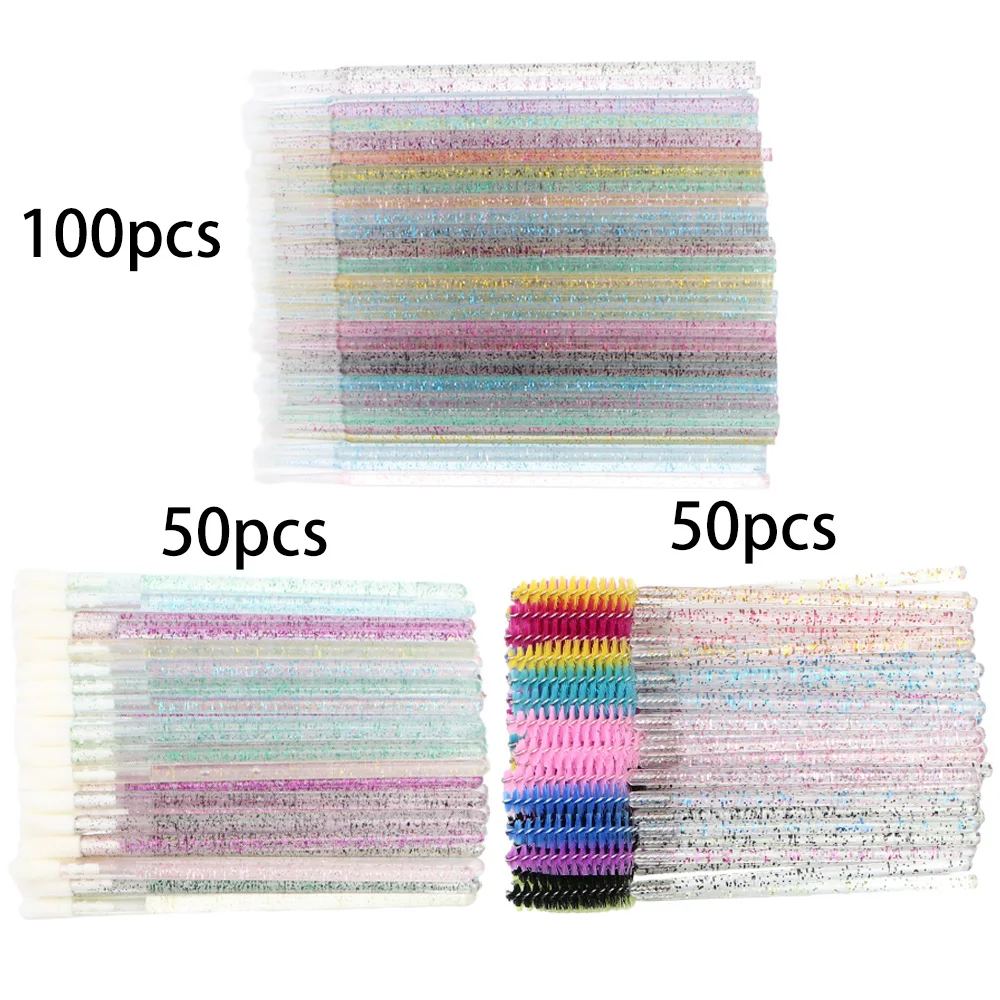 200pcs Disposable Brushes Set Mascara Wands Lip Brushes Microbrush Applicator Swab for Eyelash Extension Eyebrow Makeup Tools: black