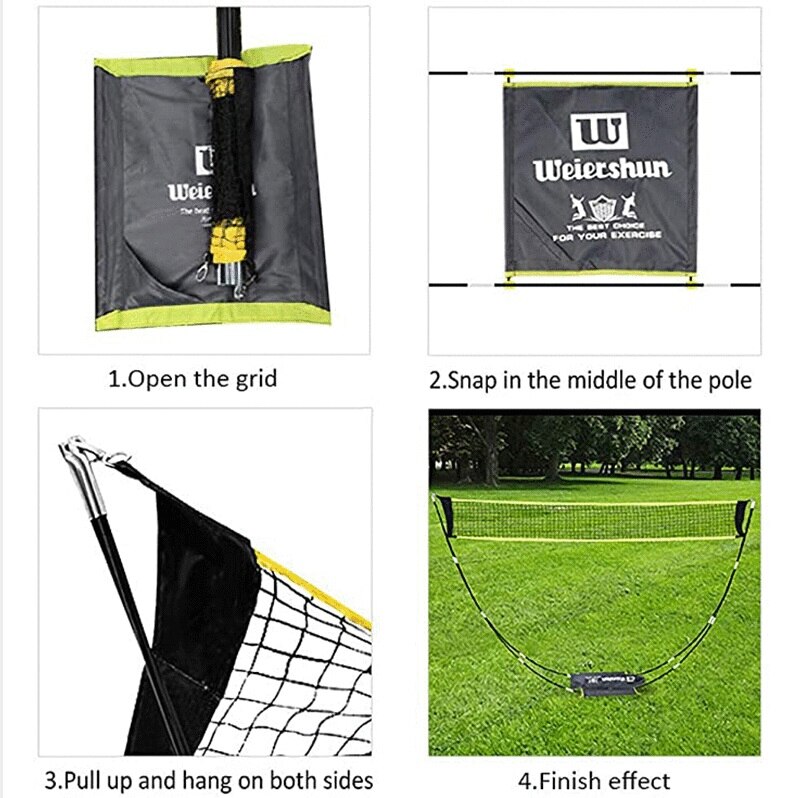 Standard Portable-Badminton-Net-Frame-Support net frame foldable light beach volleyball indoor and outdoor family entertainment