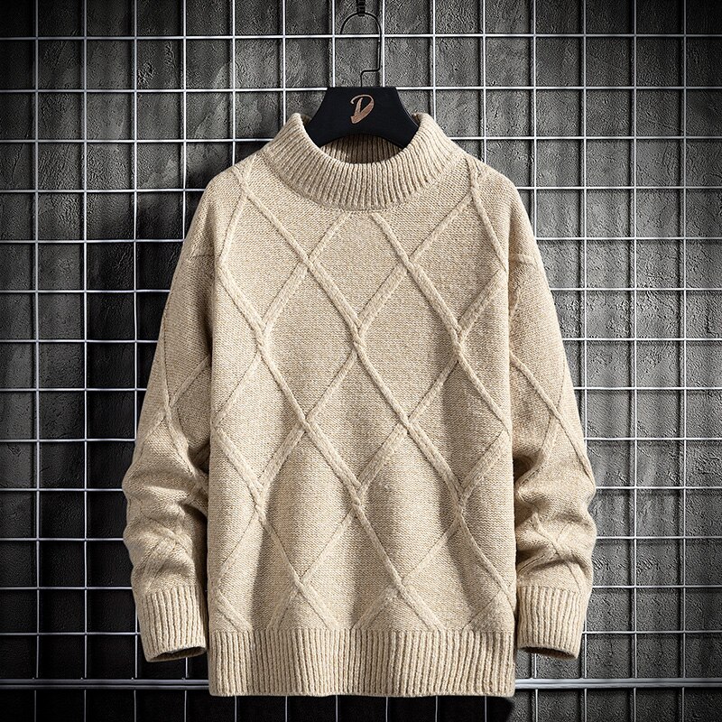 Singleroad Heren Coltrui Trui Mannen Winter Solid – LovingPrices