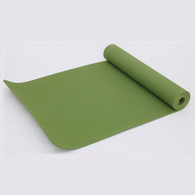 183*61*8Mm Yoga Mat Tpe Pad Voor Fitness Grote Gym Oefening Apparatuur Voor Pilates Trainning Sport accessoires Yoga Mat Tas Paars: Green