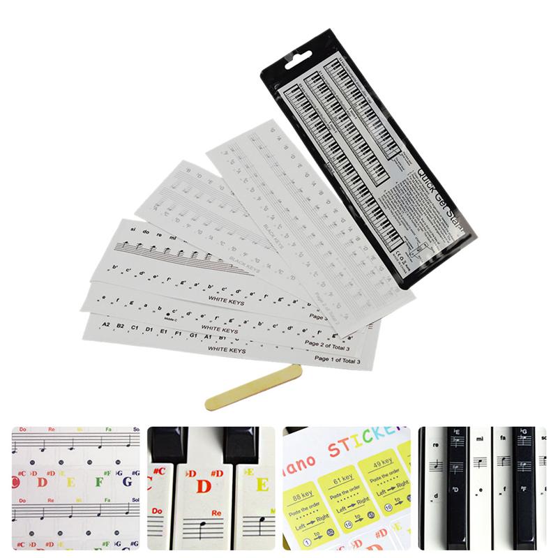 6pcs Piano Keyboard Stickers Key Electronic Keyboard Key Sticker Decal