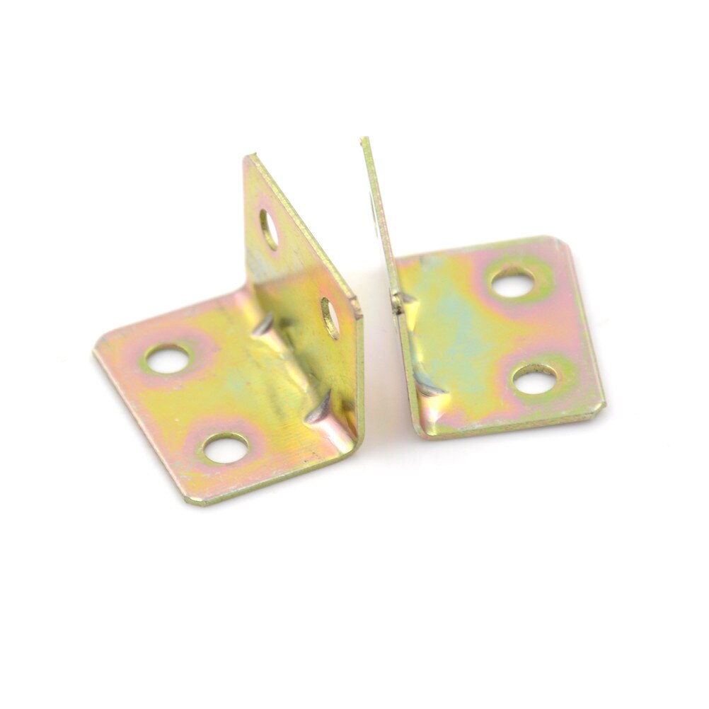 Soporte de estante de ángulo recto de Metal, 90 grados, 29x20x4mm, 4 agujeros, 10 Uds.