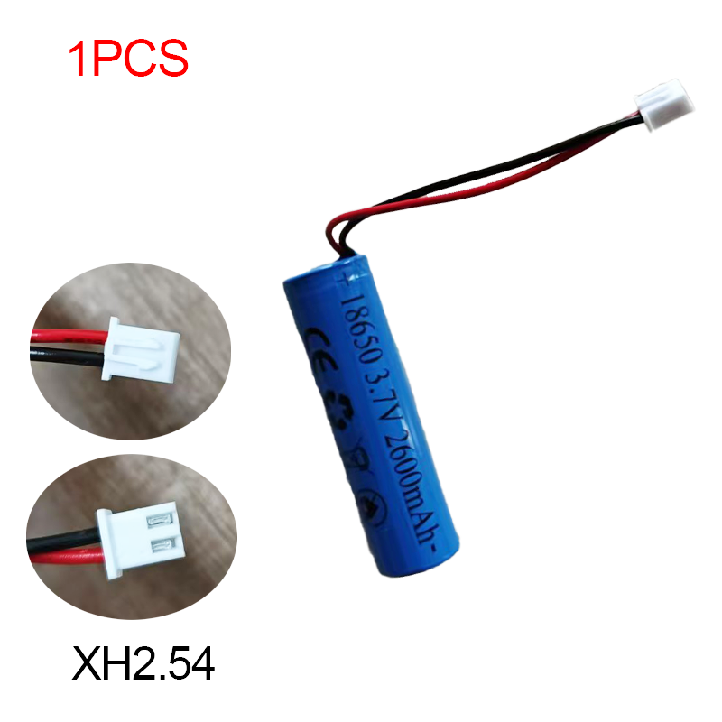 1S1P 18650 wiederaufladbarer Lithium-Akku, 3,7 V, 2600 mAh, geeignet für elektrische Zahnbürste, Bluetooth-Lautsprecher, 3 7 V wiederaufladbar: Grau
