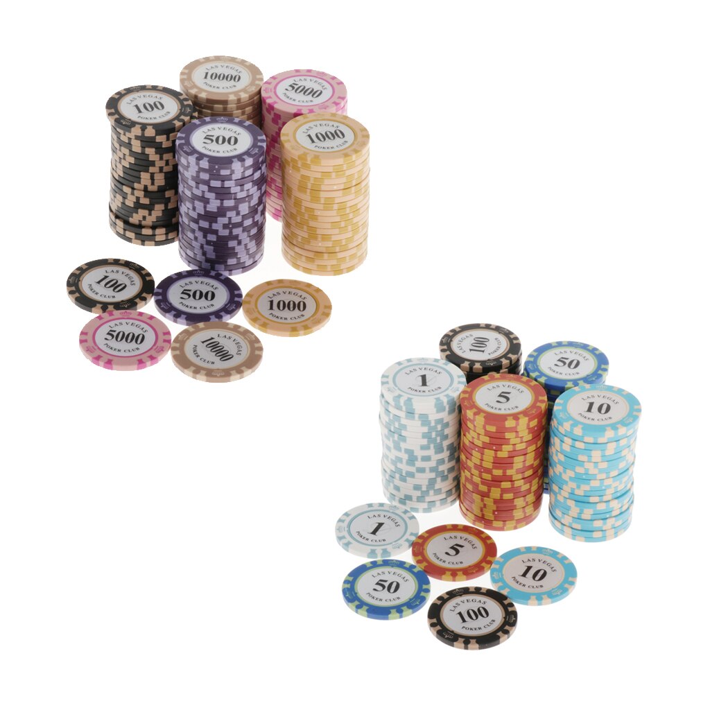 100 stück Kunststoff Poker Chips für freundlicher Spiel Spielen, Lernen Mathematik Zählen, Bingo Spiel