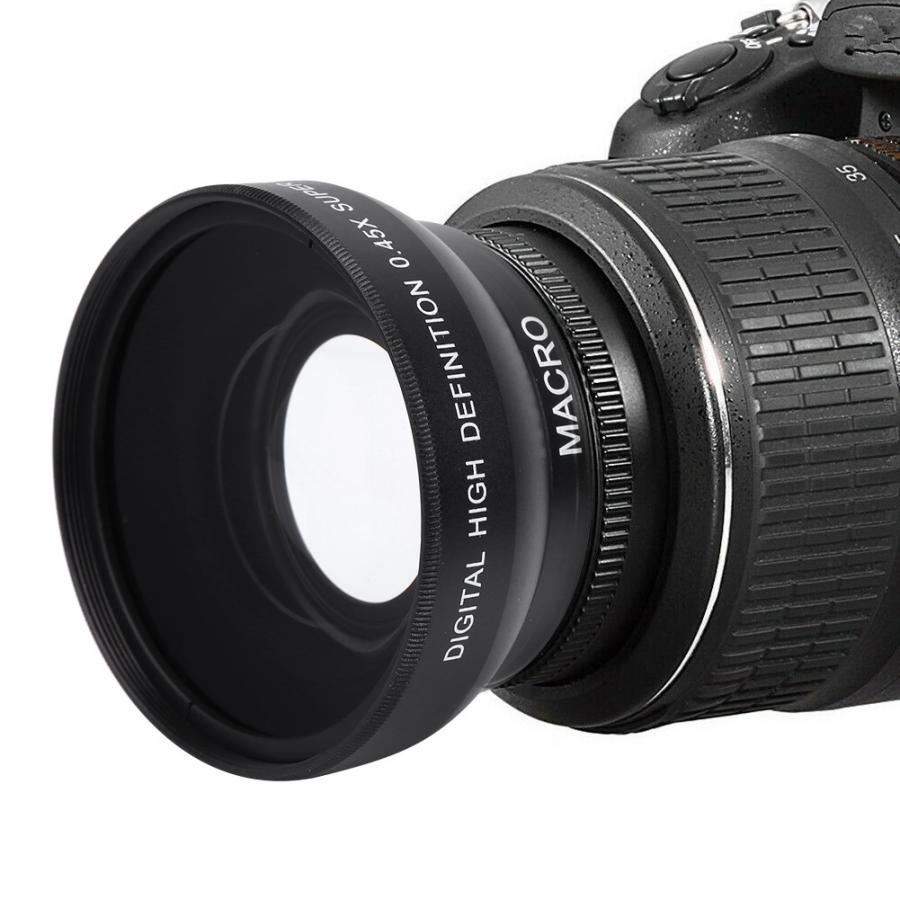 Webcam cover 0.45X Lens Magnification High Definition Wide Angle Lens for 49mm Mount Camera Magnifying lens High Definition Len