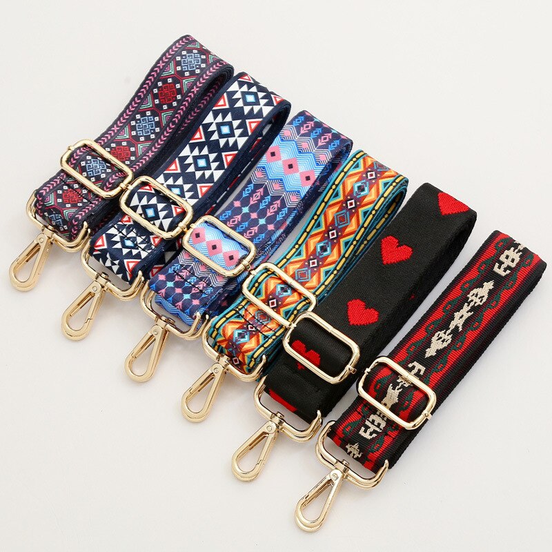 Dame o taske sølv krog skuldertaske strop nylon crossbody messenger taske regnbue håndtag til tasker tilbehør
