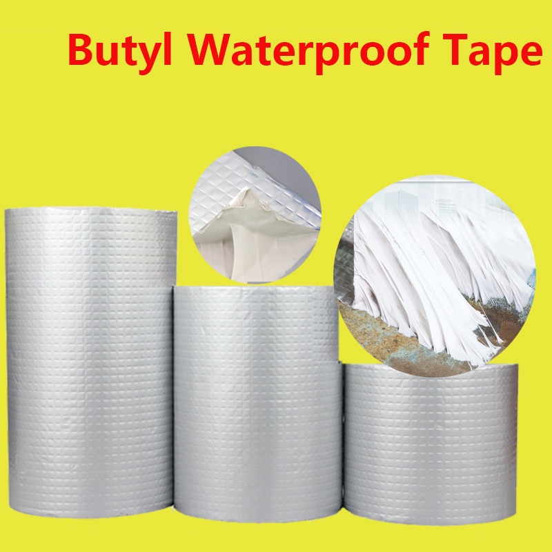 Bande de butyle papier d'aluminium bande de caoutchouc butyle auto-adhésif haute température imperméable bâche réparation bandes adhésives spéciales