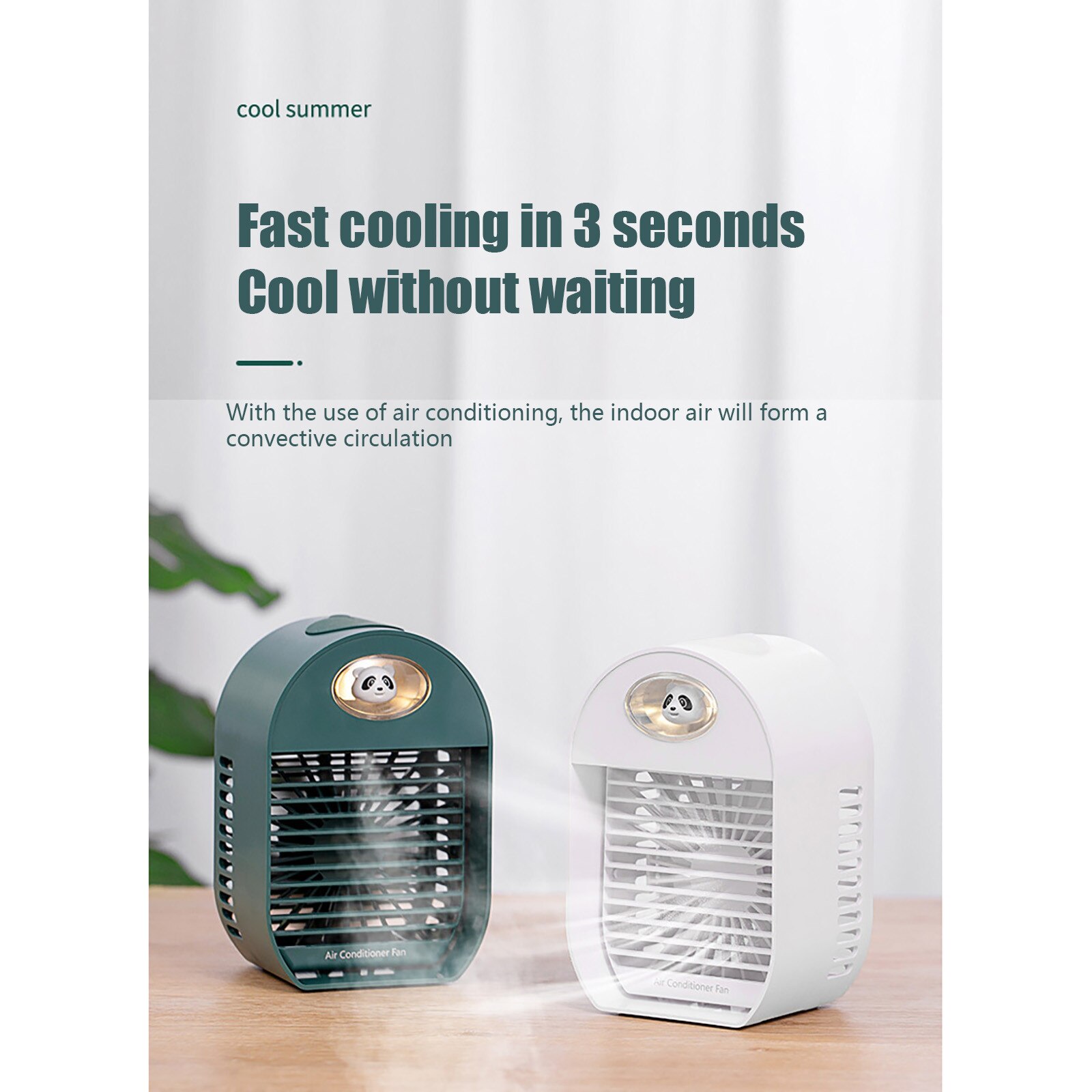 Mini Air Cooler Desktop Small Air Conditioner Home Dormitory Outdoor Fan USB Mini Portable Pocket Fan Summer Gadget