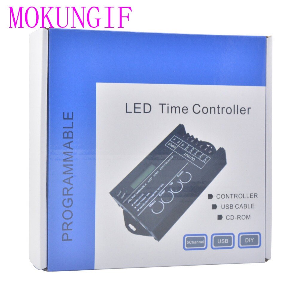 LED Tijd Dimmer RGB Controller TC420 TC421 met wifi DC12V-24V 5 Kanaals Totale Output 20A Gemeenschappelijke Anode Programmeerbare