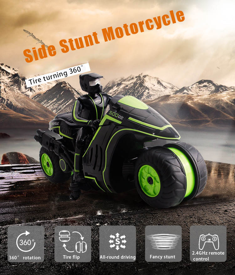 RC Motorcycle 2.4Ghz Remote Control 360 Degrees Rotating Drift Stunt Motorbike High Speed Racing Motorcyle BM88