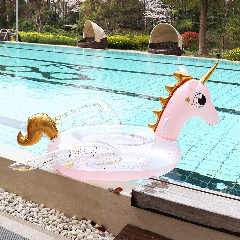 mädchenhaft Aufblasbare Flamingo 116 CM Einhorn Schwimmbad Schwimmt Rohr Floß Schwimmen Schwimmt Kreis Wasser Bett Boia Piscina Erwachsene Partei Spielzeug