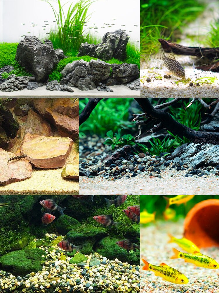 Aquarium accessories Fish tank bottom sand-making scenery sand color stone white-stone white sand-bottomed sand terracotta
