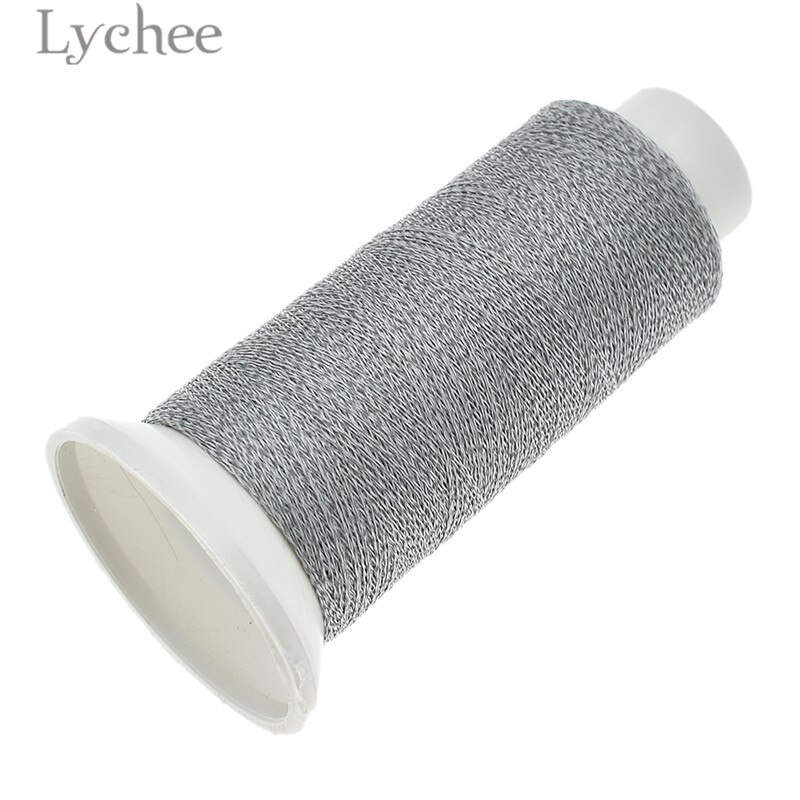 Lychee Life 1000m Polyester Reflective Sewing Thread Embroidery Sewing Thread Line DIY Sewing Material Supplies