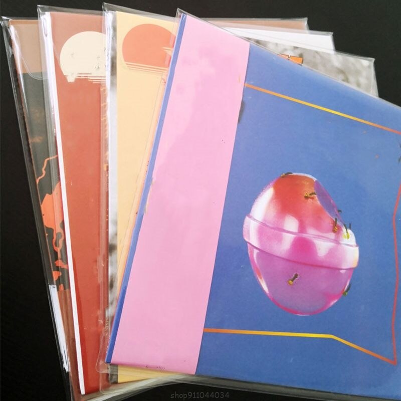 10Pcs/Bag PVC Double-sided Record Protective Sleeves Flat Open Top Bag Cover for 12'' Double LP 2LP Vinyl Records D03