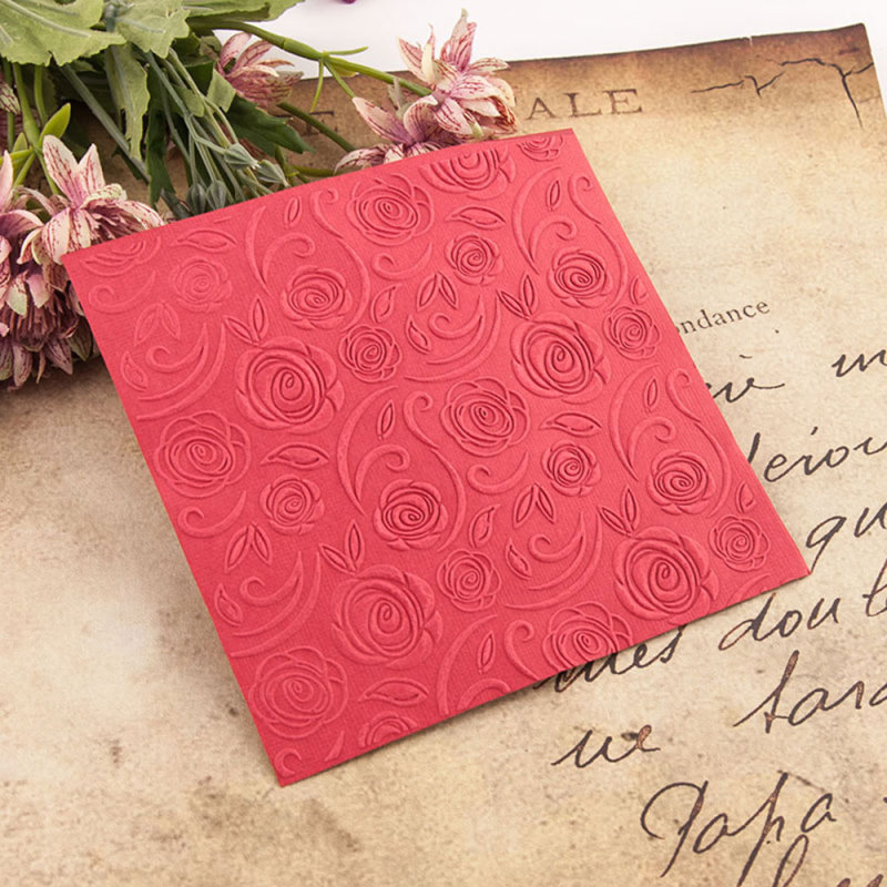 Rose Flower Plastic Embossing Folders Paper Cards Template Scrapbooking Craft Card Making DIY Photo Album Wedding Decor