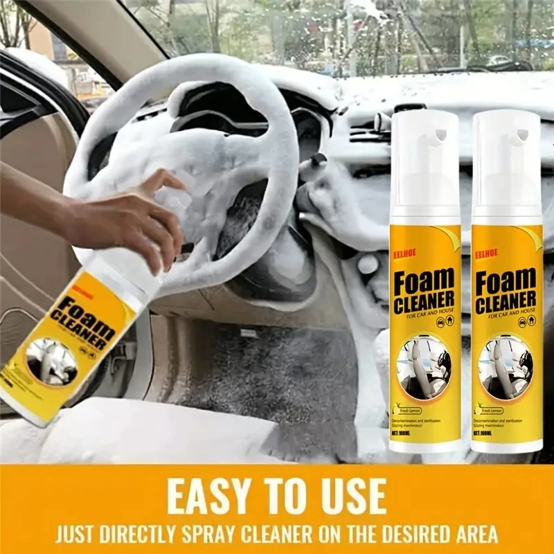30/100/200/300/600ML Multi-Purpose Foam Cleaner Bubble Cleaner Car Stain Remover Car Interior Wash Maintenance for Auto Home Use