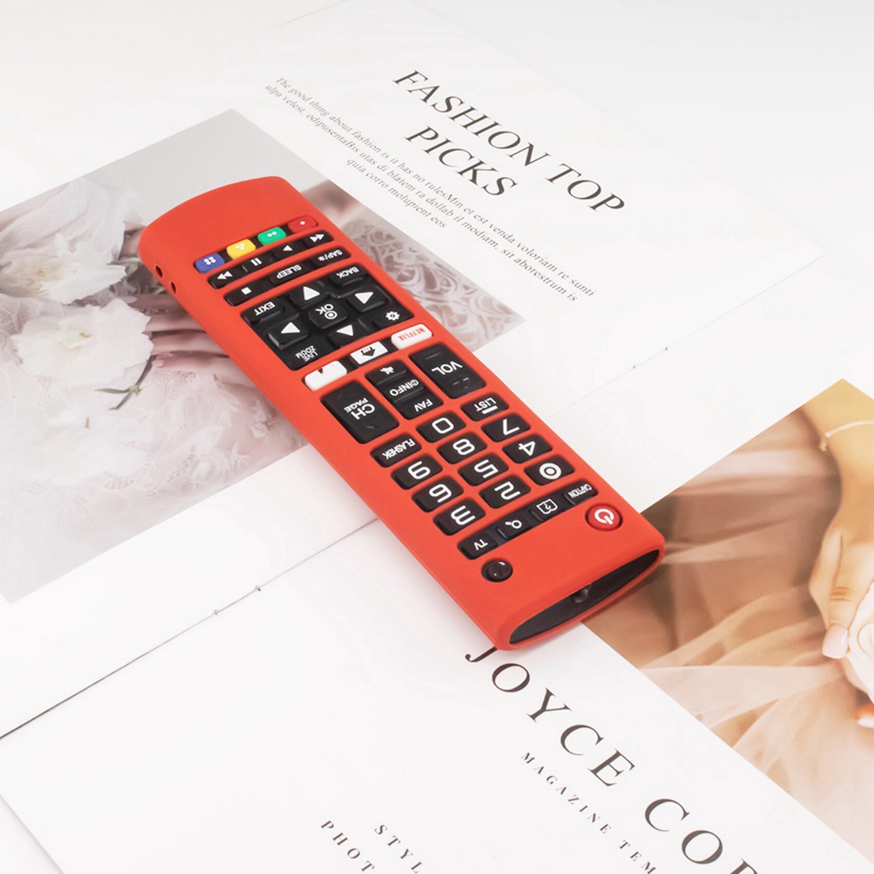 Étui en Silicone pour télécommande LG Smart TV, 2 pièces, rouge et vert lumineux