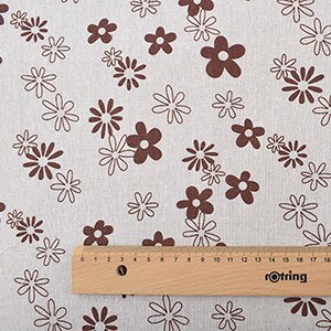 Chainho, kaffefargeserie, trykt bomullslinstoff til gjør-det-selv quilting og sy sofa, bordklær, gardin, veske, putemateriale: B 1 stk 50 x 150