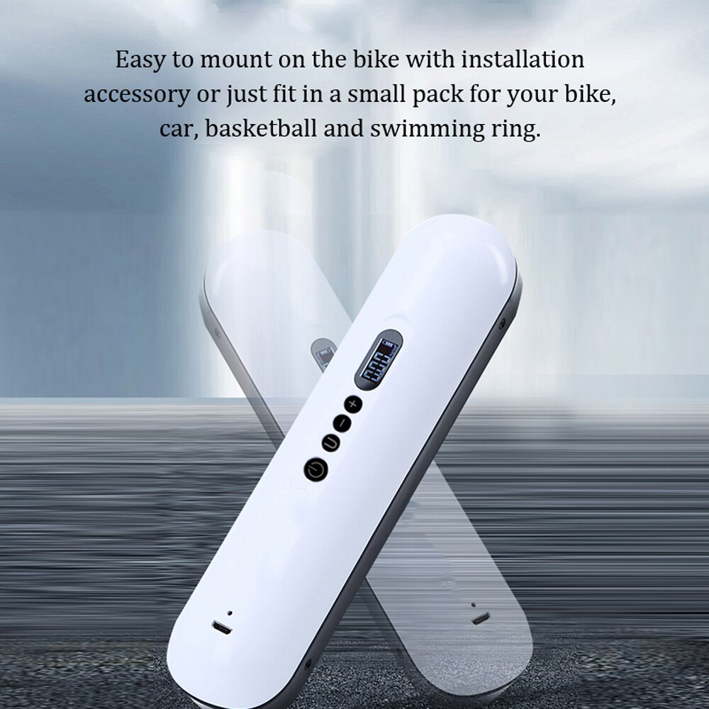 Portable Air Bike Pump Mini Electric Inflator Rechargeable Air Pump Auto Car Inflatable 12v Multi-Function Mini Air Compressor: TYPE 2