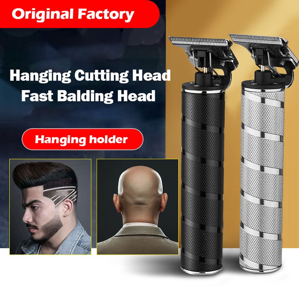 Elektrisk hårklipper genopladeligt skæg barbermaskine bærbar t-blad hårtrimmer trådløs mænd børn hårskæreinstrument