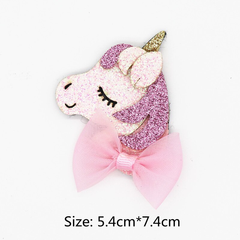 20 stuks glitter leer non-woven stof voor haarspeldjes, applicatie patches diy knutsel decoratie  y19082802: 3