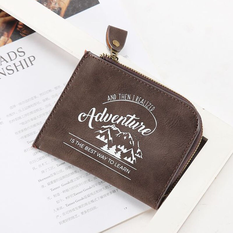 4 Kleuren Hoge Quanlity Eenvoudige Pu Leer Toevallige Portemonnee Jongens Pu Rits Portemonnee Mannen Mini Portemonnee key Card Bag: 2