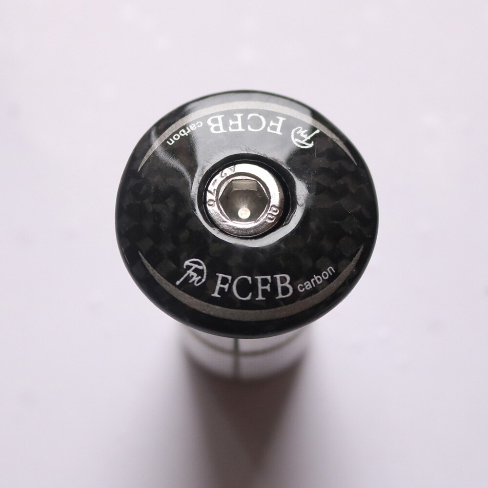 FCFB Fahrrad Kohlenstoff Headset Stengel oben Deckel Schlüssel Expander 28,6mm 1 1/8 Gabelschaft Stecker Für Rennrad MTB Carbongabel fahrrad: fcfb grau glänzend