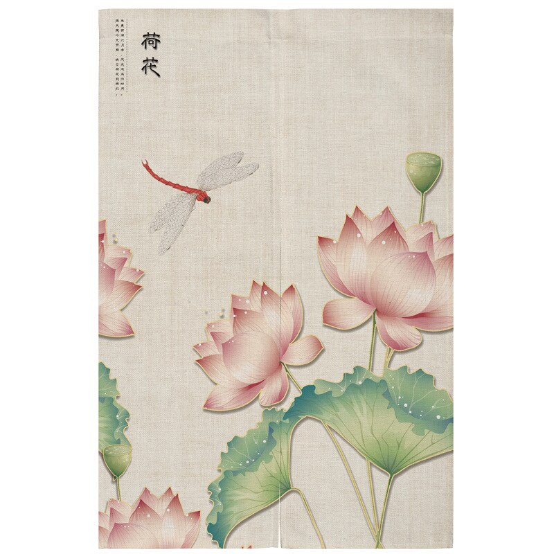 Chinese Stijl Lotus Deur Gordijn Slaapkamer Partitie Restaurant Deur Decoratie Badkamer Half Gordijn Feng Shui Gordijn: 09 / 85x120cm