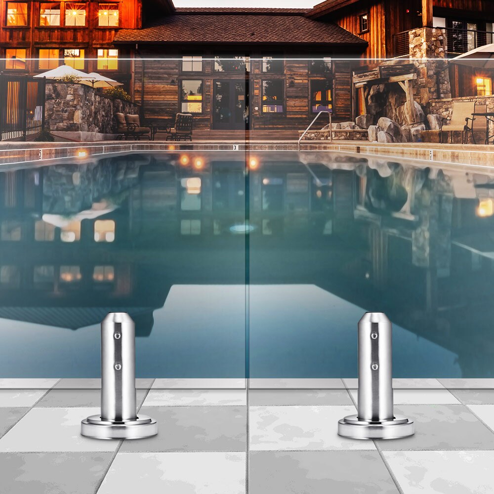 Balustrade Balcony Railing Pool Fence Stainless Steel Glass Clamp Spigot Pool Fence Clamp Fixture Sliver Home Decoration Support