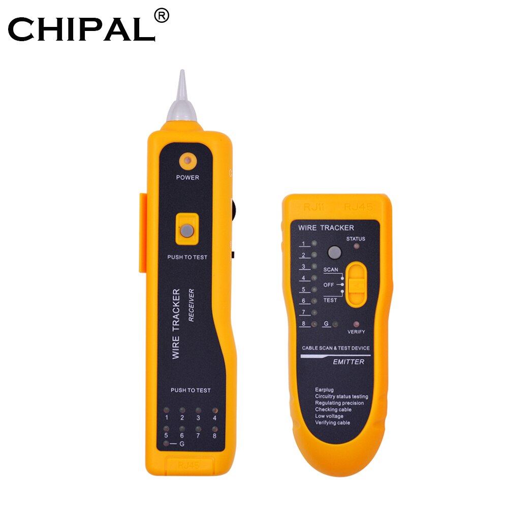 CHIPAL JW-360 LAN Network Cable Tester Phone Telephone Wire Tracker for UTP STP Cat5 Cat5E Cat6 Cat6E RJ45 RJ11 Line Finder