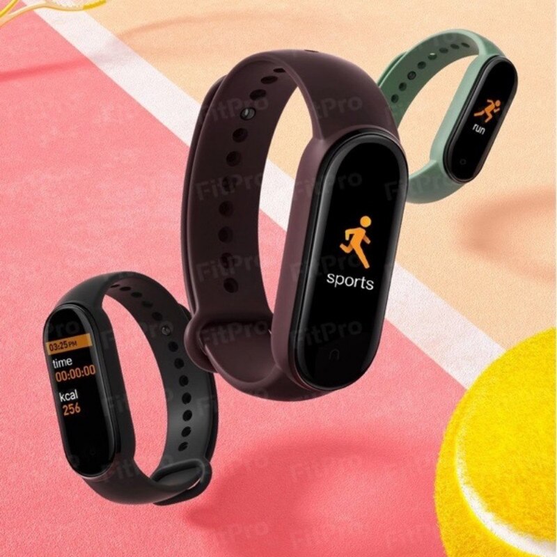 M5 Smartwatch - Fitness Tracker, Blood Pressure Monitor, LED Screen, Silica Band