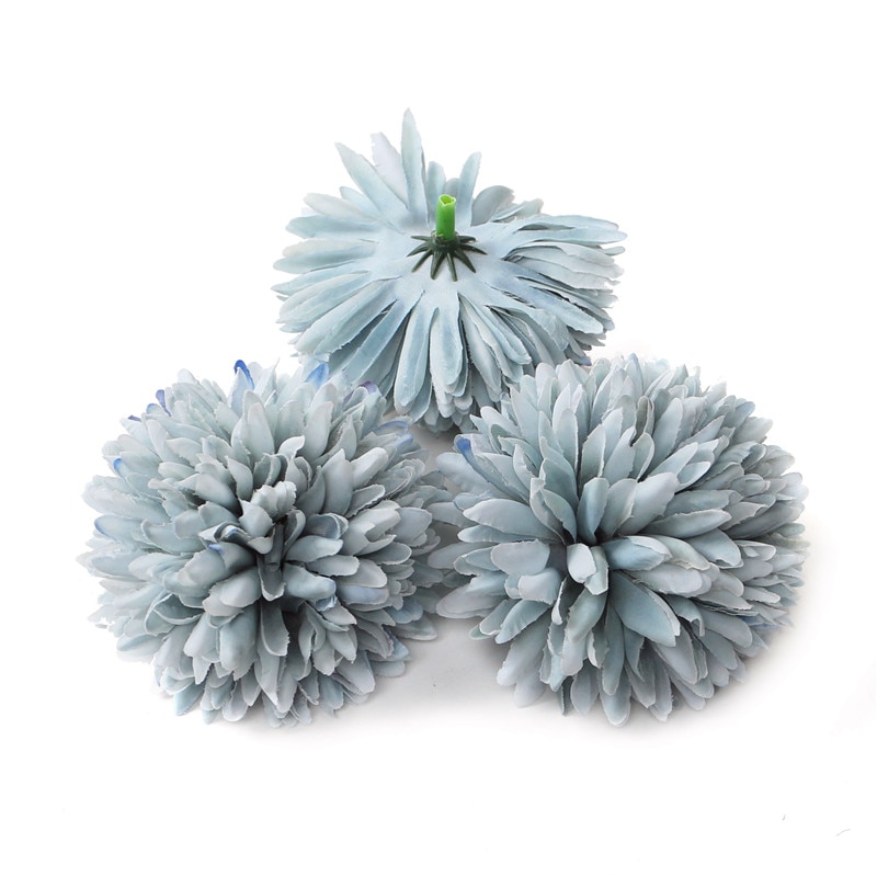 5 st konstgjord blomma 7cm sidenkrysantemum blomhuvud bröllopsfest heminredning gör-det-själv krans scrapbook box hantverk