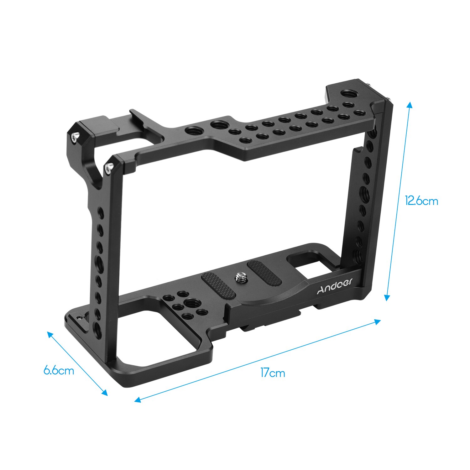 Andoer Professionele Video Accessoires Full Frame Camera Cage Aluminium Camera Case Beugel Met Gaten Koud Shoe Mount