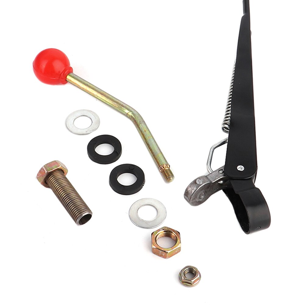 wiper cleaner UTV Manual Hand Operated Windshield Wiper Blade Universal Replacement Kit rear wiper arm Metal+Plastic