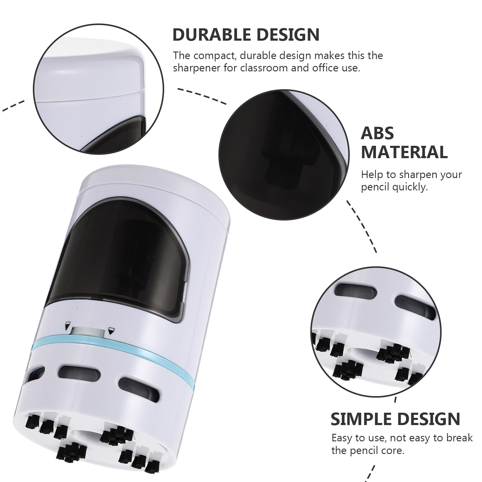 Electric Pencil Sharpener Desktop Dust Cleaner Multi-function Students Sharpener