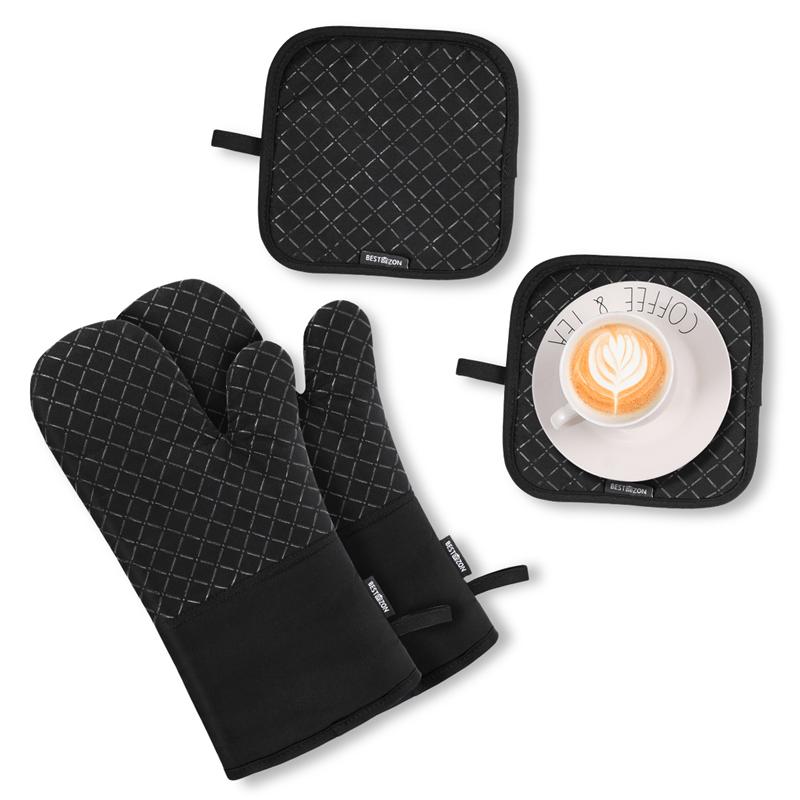 Bestonzon Set Van Ovenwant En Hittebestendige Pannenlap Pad Beschermende Oven Handschoenen